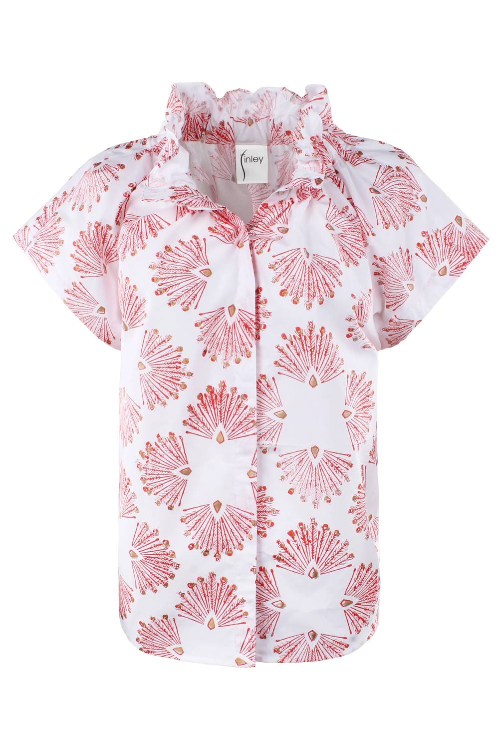 Finley - Mended Peacock Print Jenny Top