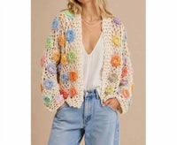J.Nna - Flower Power 3D Crochet Cardigan