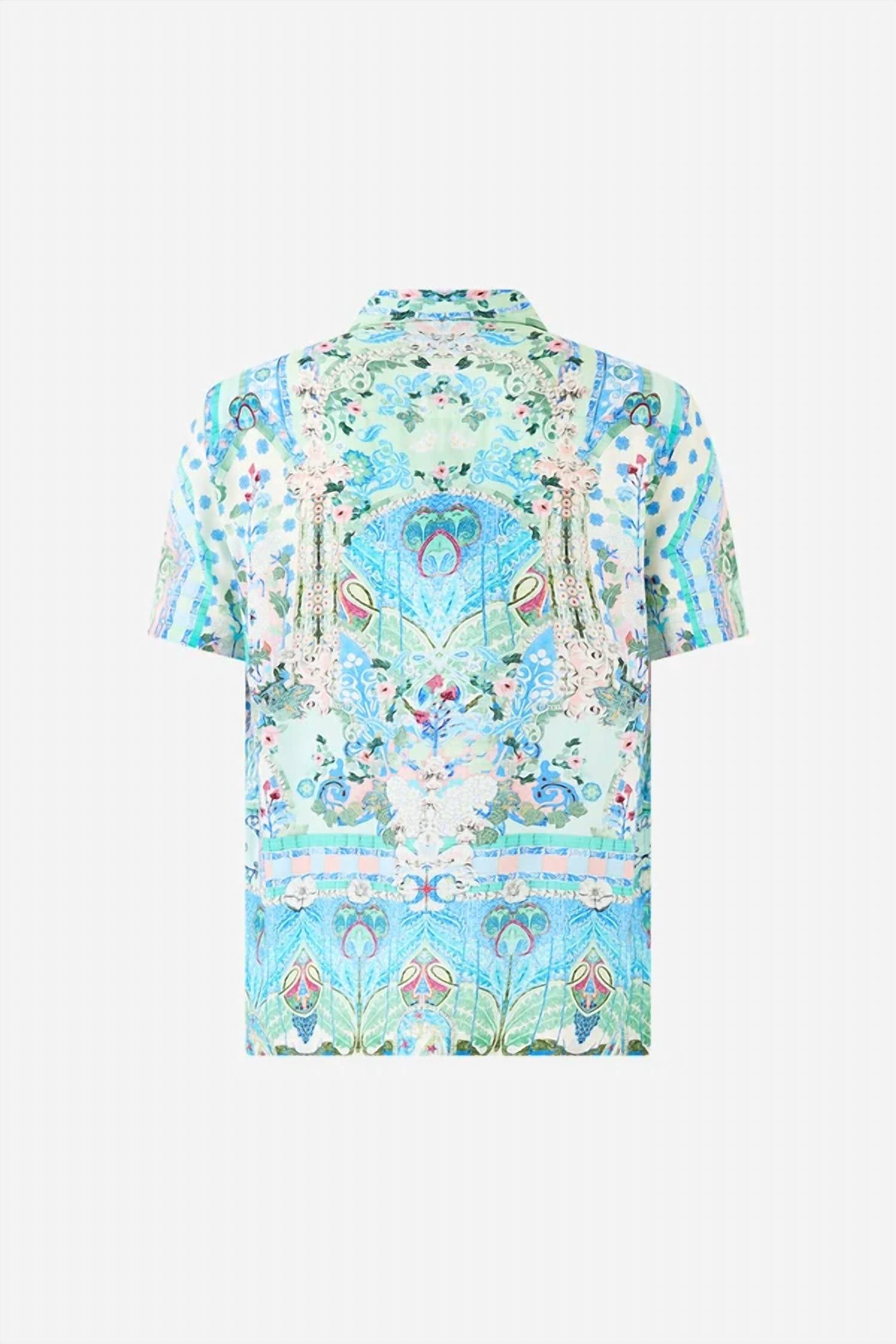 Camilla - Short Sleeve Camp Collared Shirt