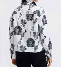 Foxcroft - Marina black & white LS top