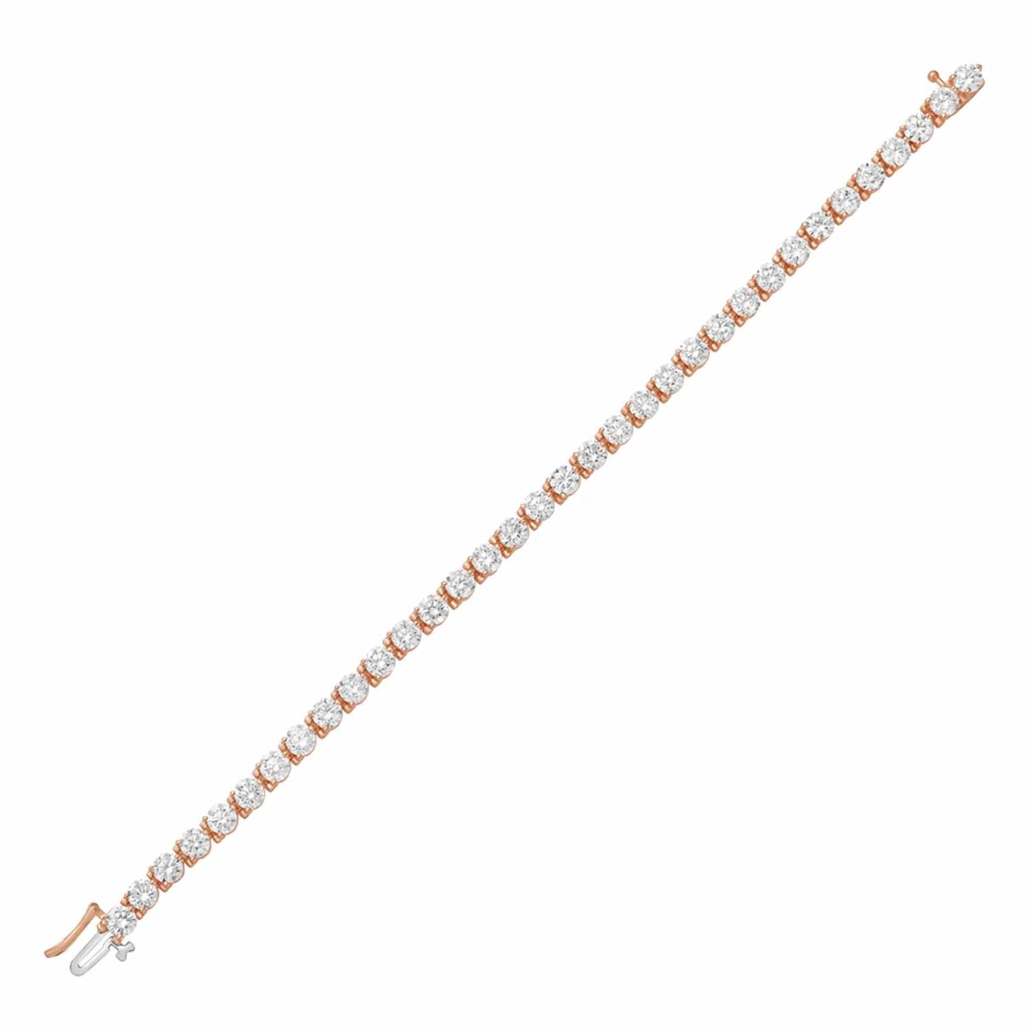 Diana M Jewels - Women's Round Lab-Grown Diamond Tennis Bracelet (28.00 Ct) - Signature