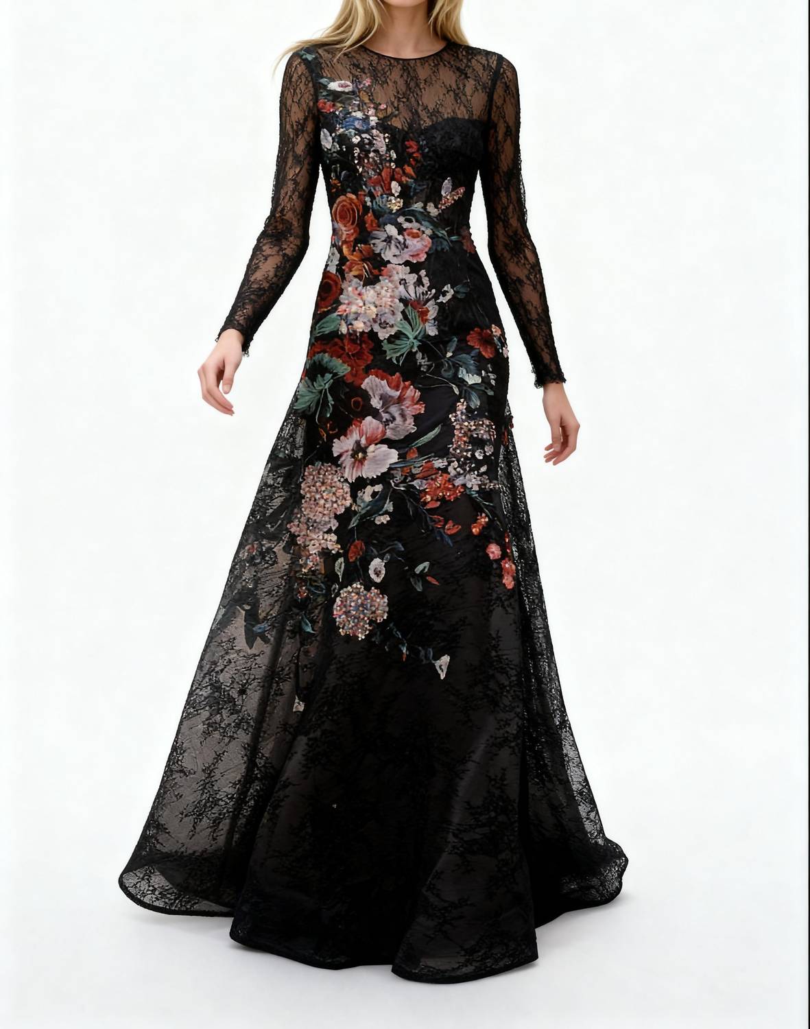 Saiid Kobeisy - Long-sleeved Maxi Evening Dress