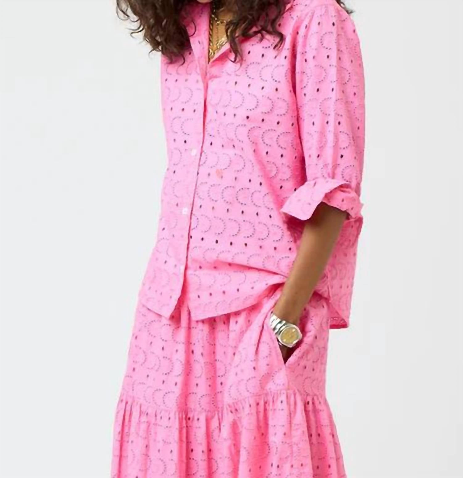 Kerri Rosenthal - Pia Eyelet Button Up Shirt