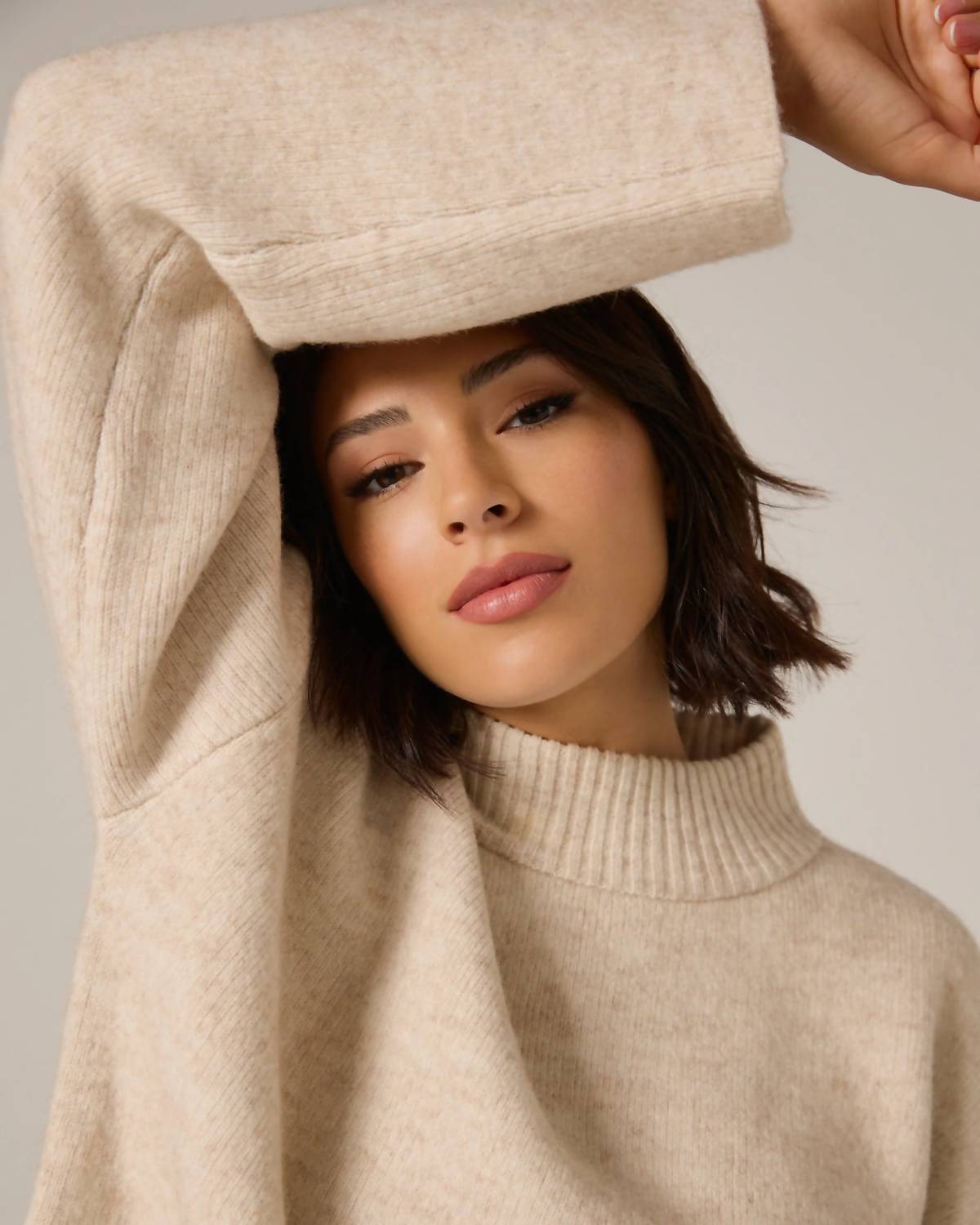 7Diamonds Wren Knitted Sweater in sand - women's sweater - alternate view