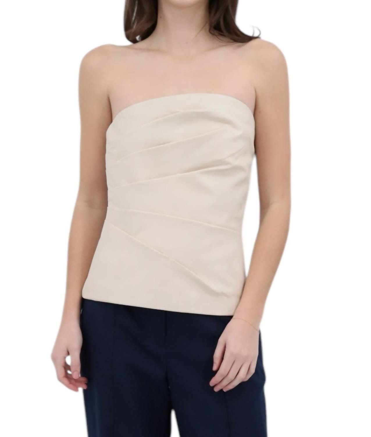 Iris Setlakwe - Leather Bustier Strapless Top