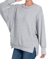 Zenana - Brushed Hacci Sweater - Plus
