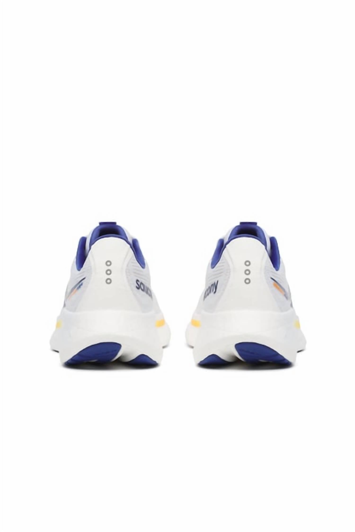 SAUCONY Men's Ride 18 Running Shoes in white azurite - men's shoe - view 5