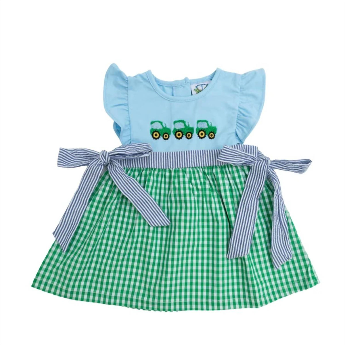 Southern Taters - Girls Hand Stitched Tractor Dress