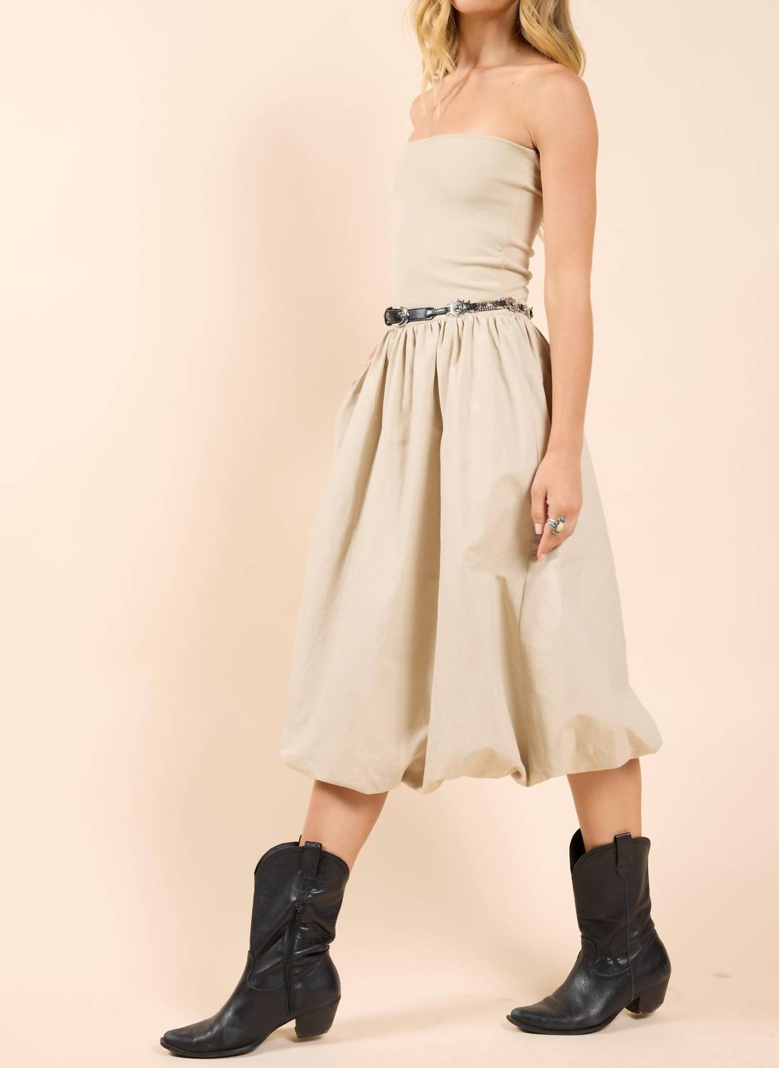 Sadie & Sage - Happier Now Strapless Tube Bubble Dress