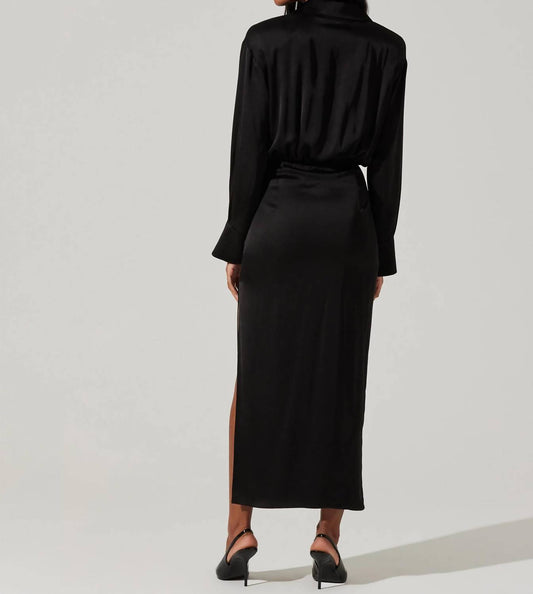 Astr - Satin Shirt Dress