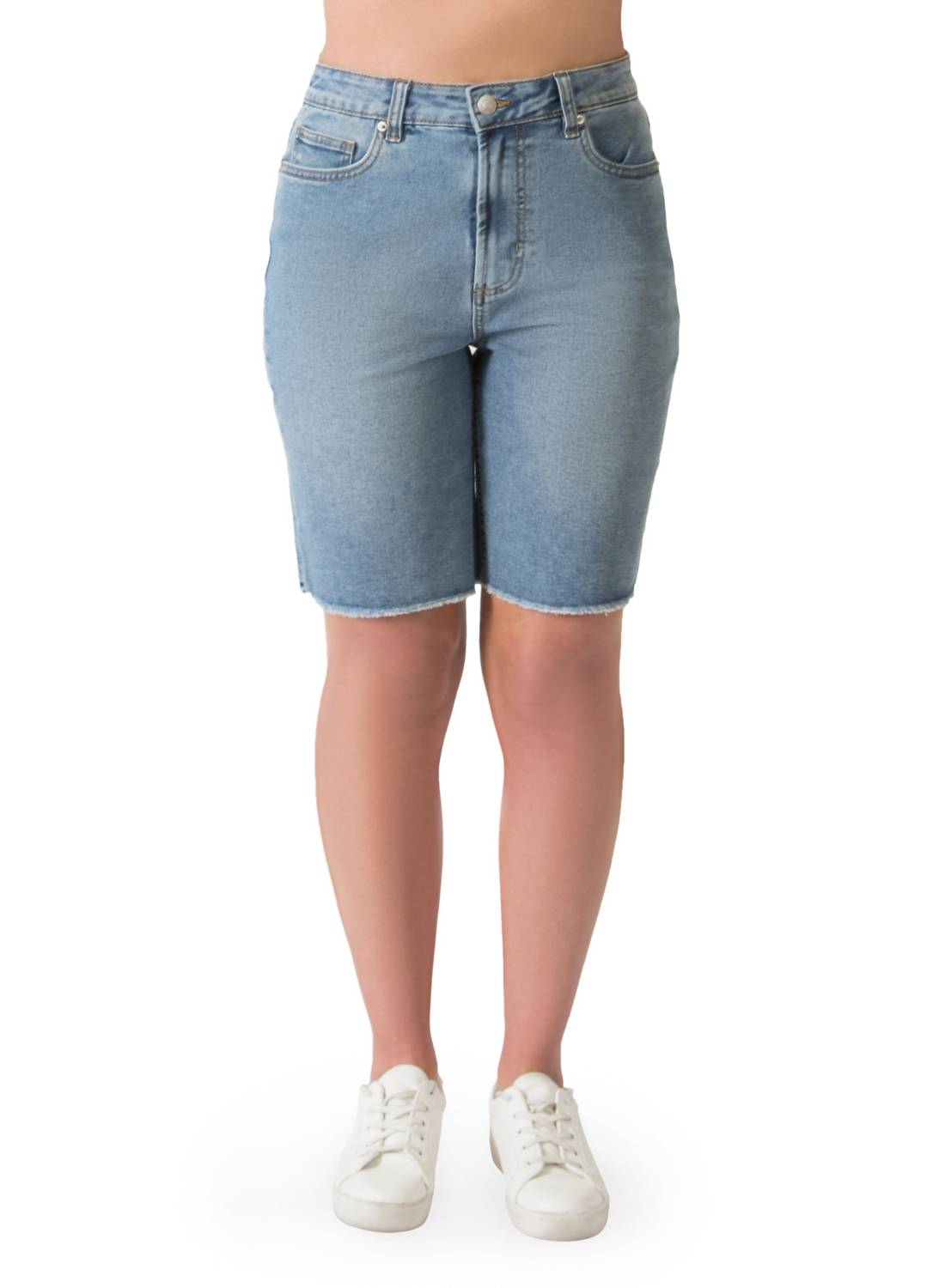 Dex - Raw Hem Bermuda Shorts