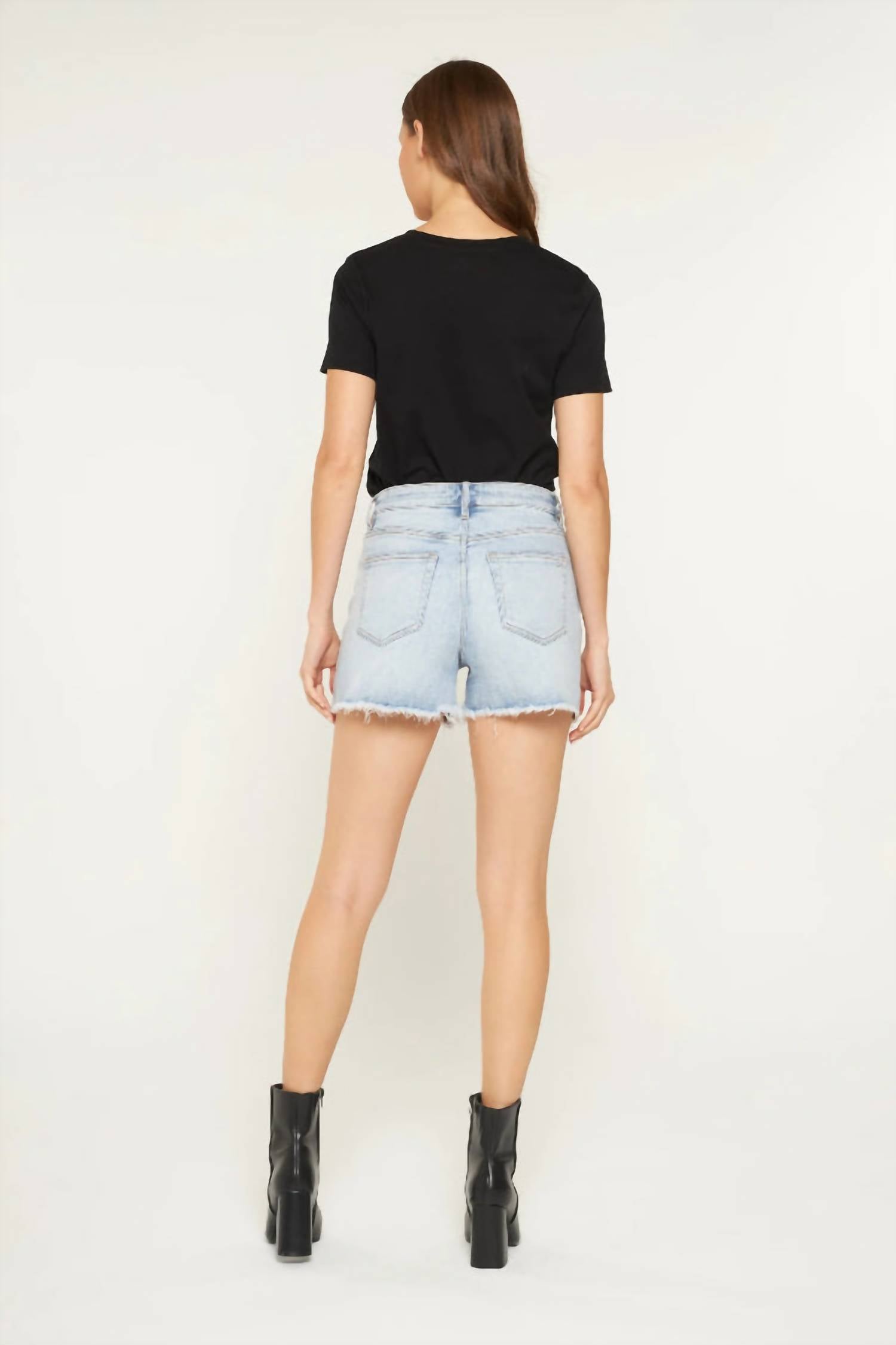 Mica Denim - Mica High Rise Denim Shorts