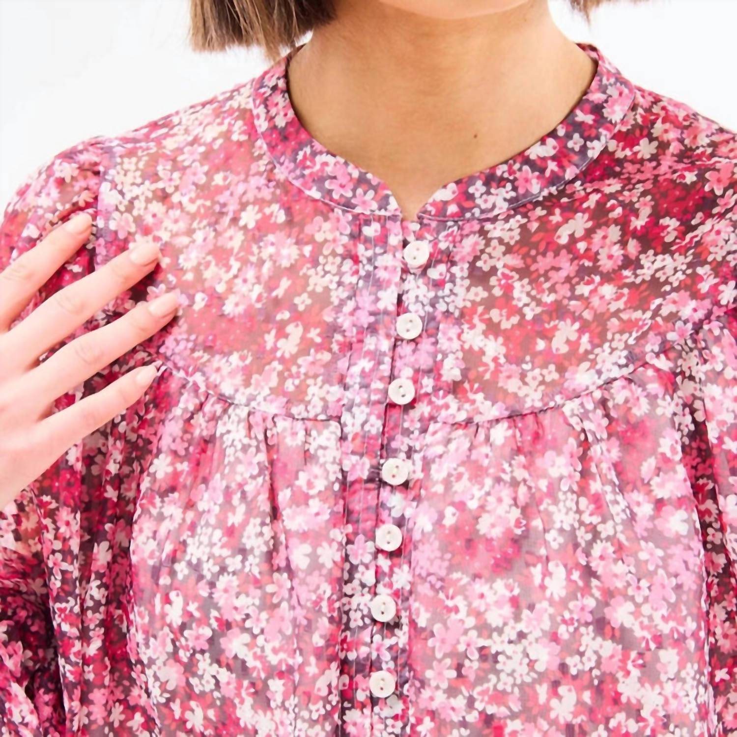 Mary Square Brianna Daydreaming Top in pink - women's blouse - alternate view