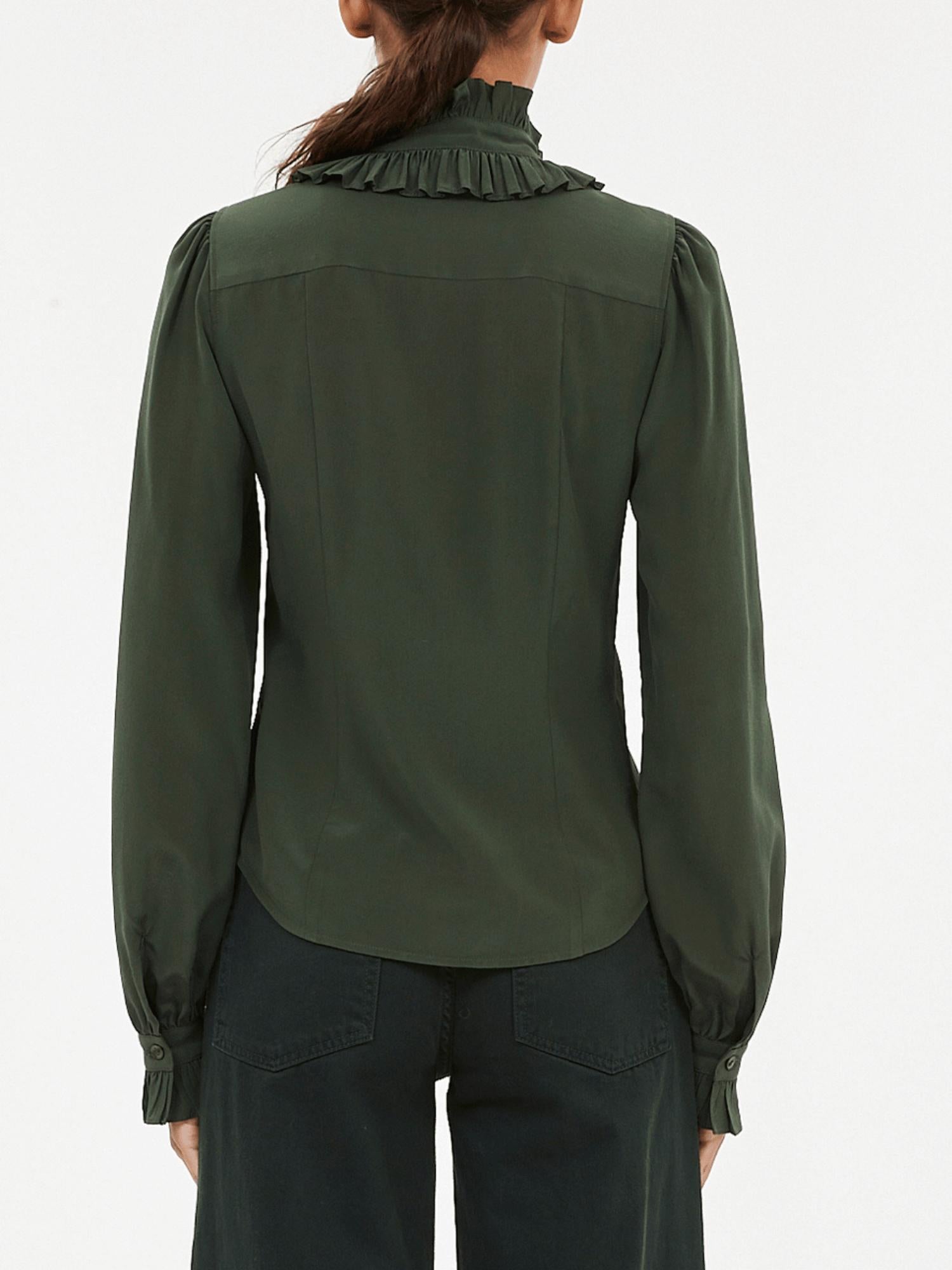Ulla Johnson - Catroux Silk Long Sleeve Button Front Blouse