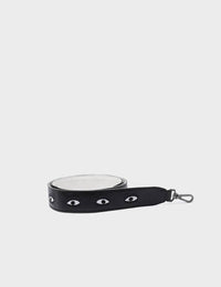 Min & Mon - Embroidered Eyes Leather Shoulder Strap