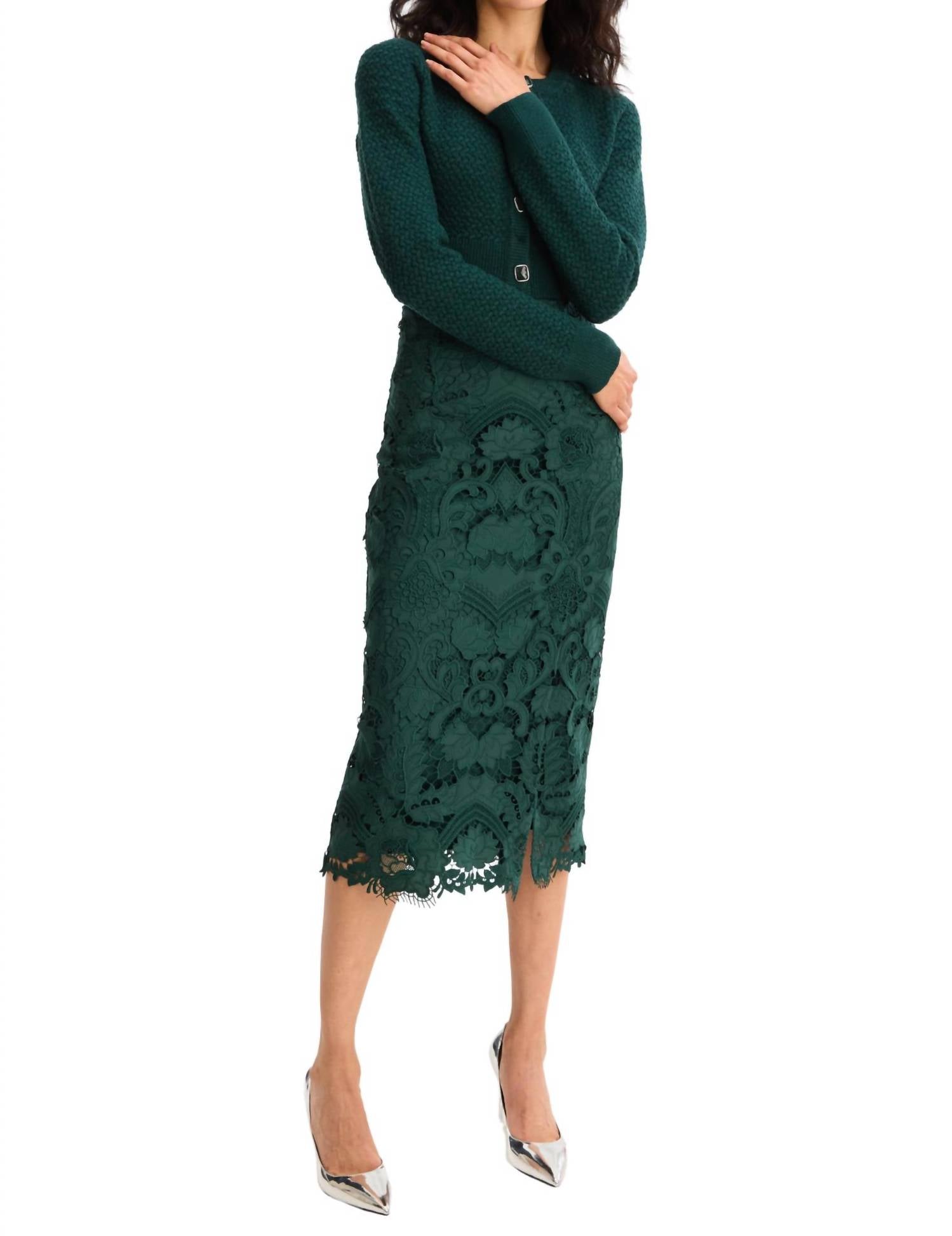 ALLISON NEW YORK Oakley Cardigan in pine green - women's cardigan - view 7