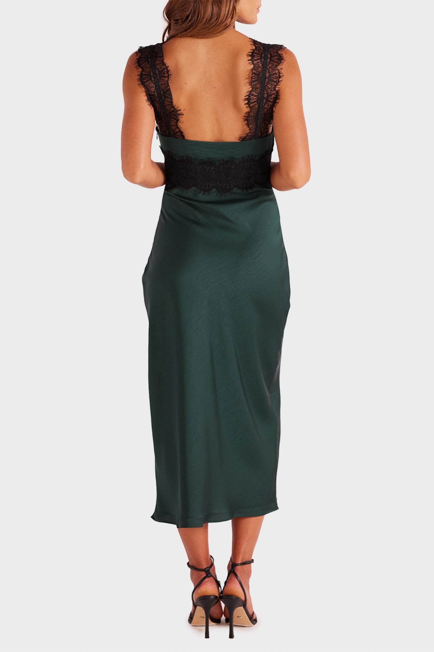 Minkpink - Erin Lace Trim Midi Dress