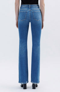 FLYING MONKEY Hi Rise Bootcut Jeans in denim - women's jeans - detail view