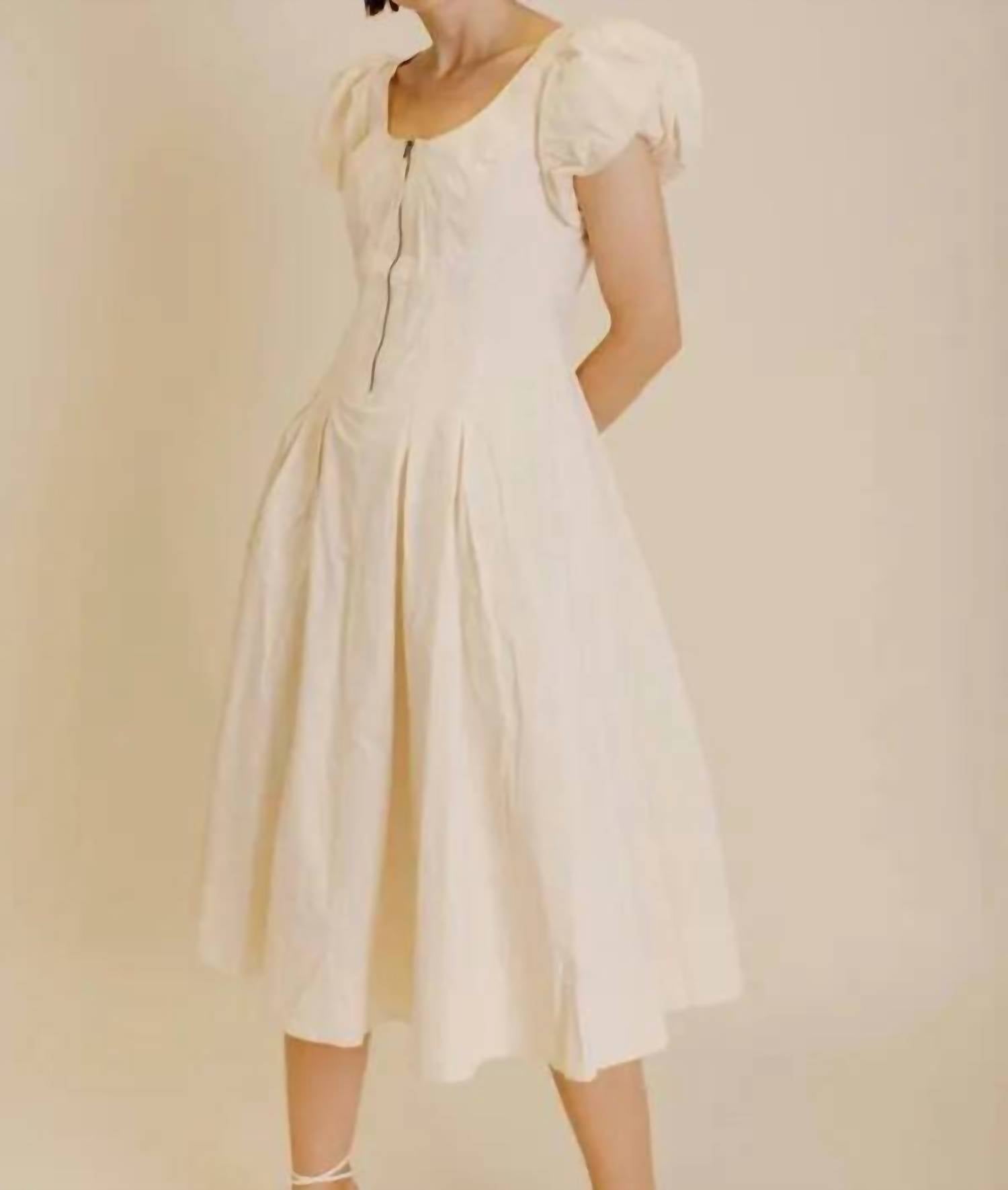 Aureum - Poplin With Zipper midi Dress