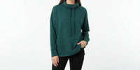 Staccato - Drawstring Neck Long Sleeve Soft Top