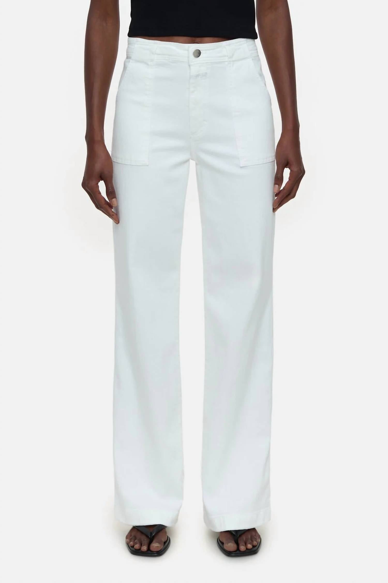 CLOSED Aria High Rise Denim Jeans in white - women's jeans
