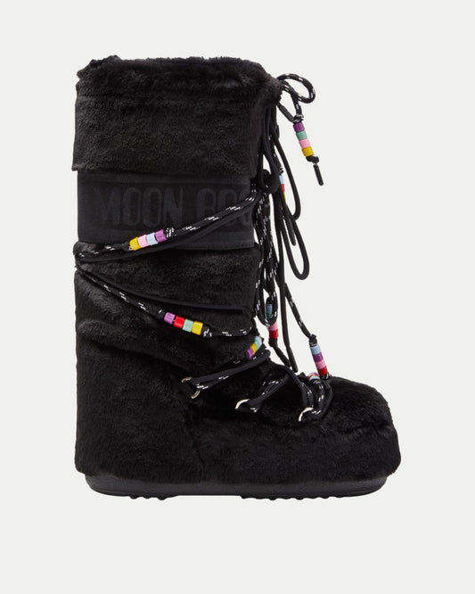 Moon Boot - Kid's Icon Faux Fur Beads Tall Boot