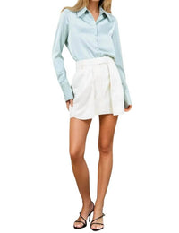 Whiteroom+Cactus - Marisol Overlay Satin Pocket Skirt