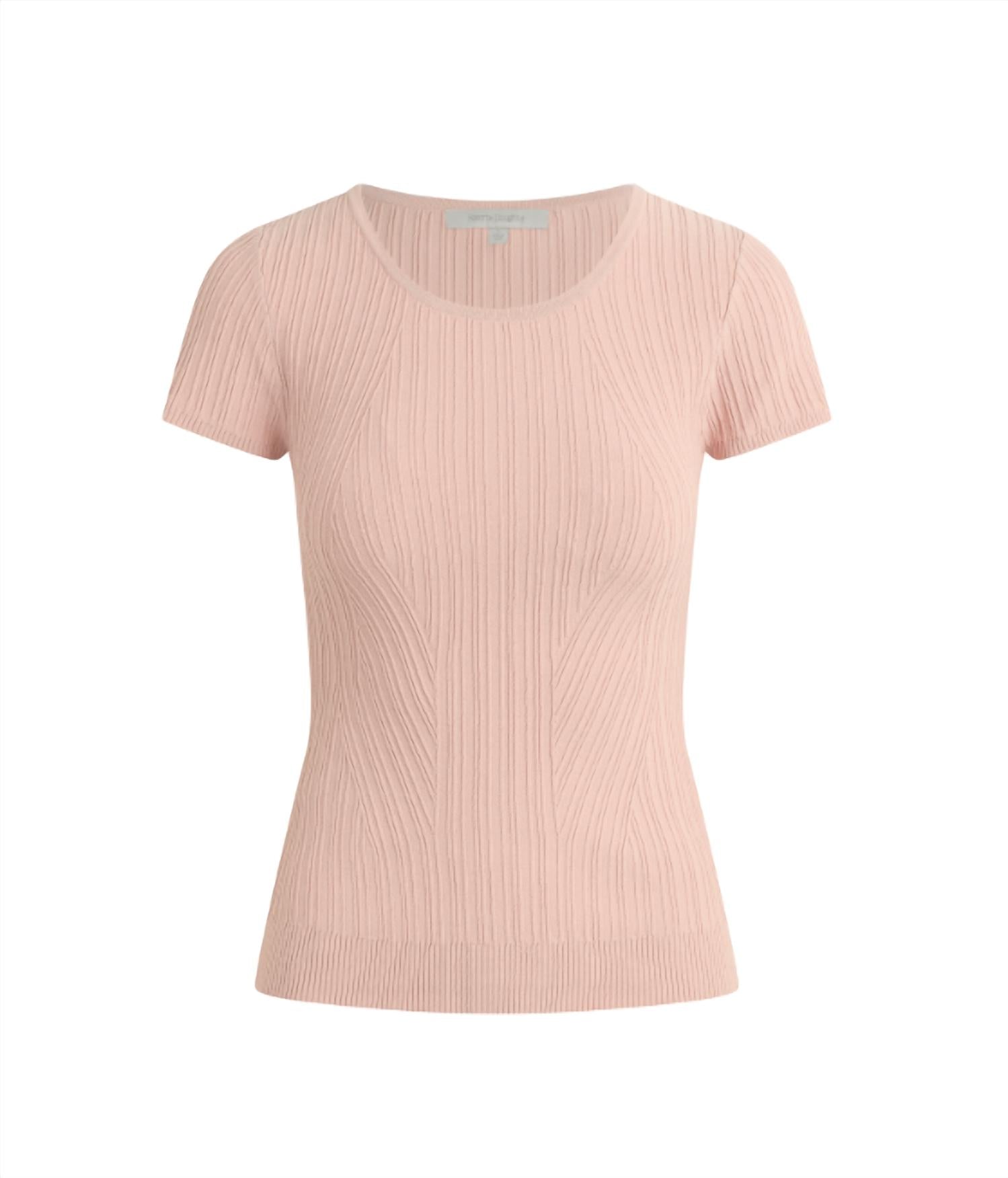 Favorite Daughter Kennedy Cap Sleeve Top in blush - women's t-shirt - detail view
