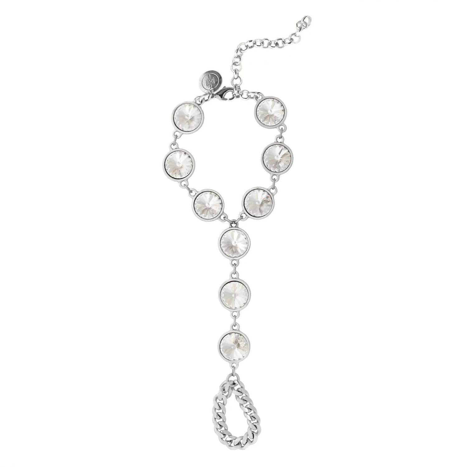 Eklexic - Women's Show Stopper Crystal Hand Chain