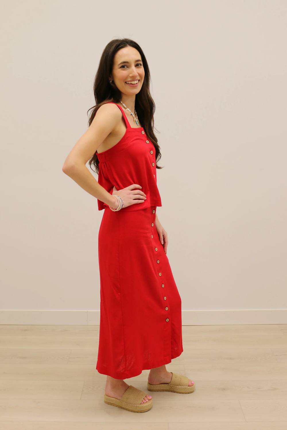 Blu Pepper - Westerly Tank And Midi Skirt Set