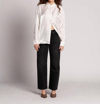 PISTOLA Tilda Long Sleeve Button Up Top in ecru - women's long sleeve top