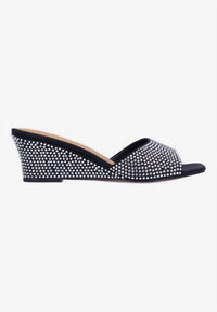 J. Renee - Women's Coralie Rhinestones Slip On Sandals