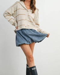 Buttermelon - Rae Button Front Collared Sweater