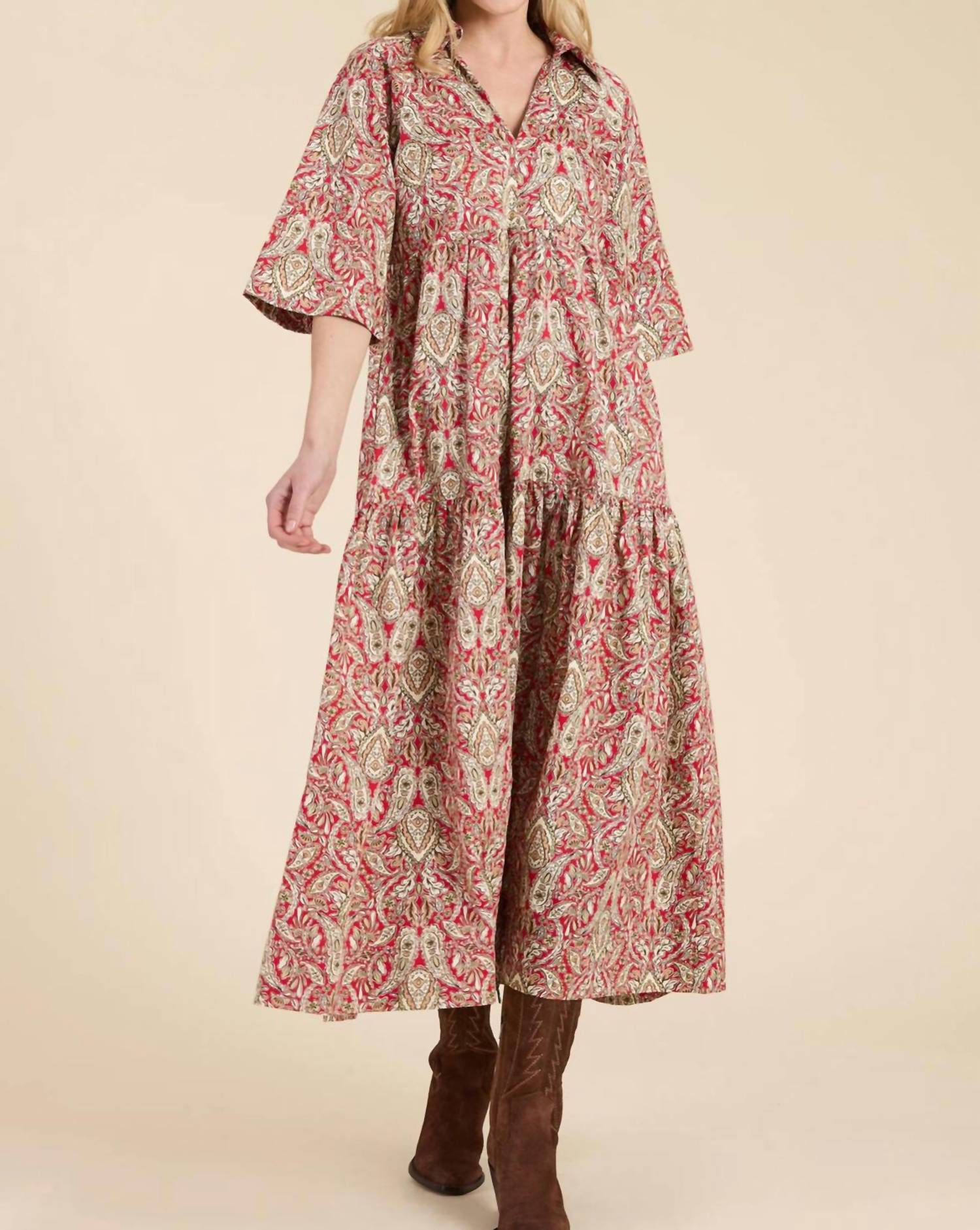 Tyler Boe - Cara Paisley Midi Dress