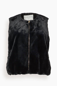 forte forte Eco Fur Vest in noir 1 - women's jacket - view 4
