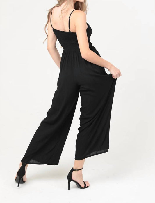 Angie - Midnight Edge Cutout Jumpsuit