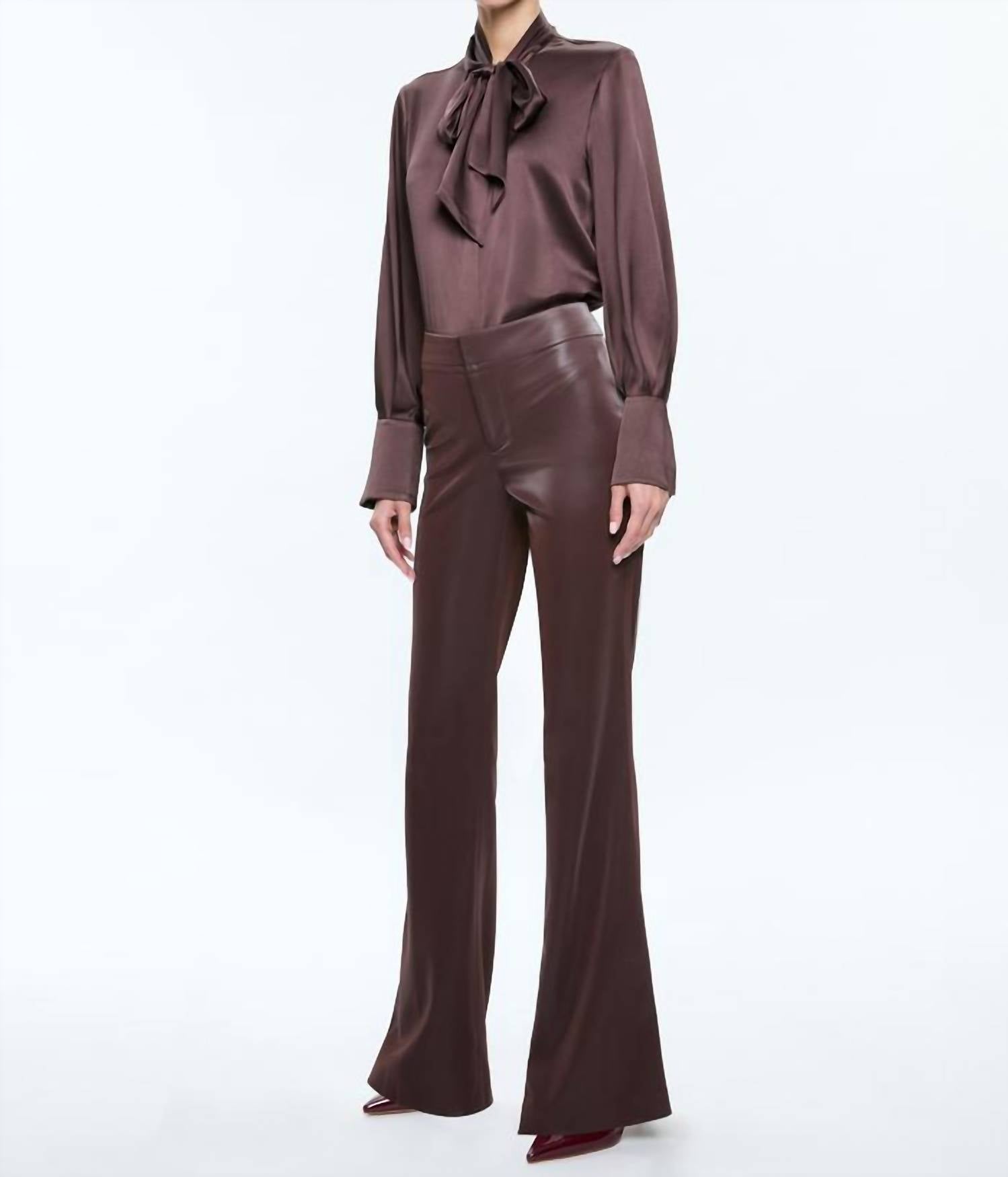 Alice + Olivia - Lloyd Slit Sleeve Button Down Blouse