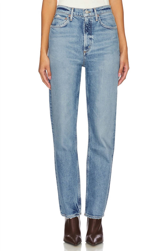 Agolde - High Rise Stovepipe Straight Cotton Jean