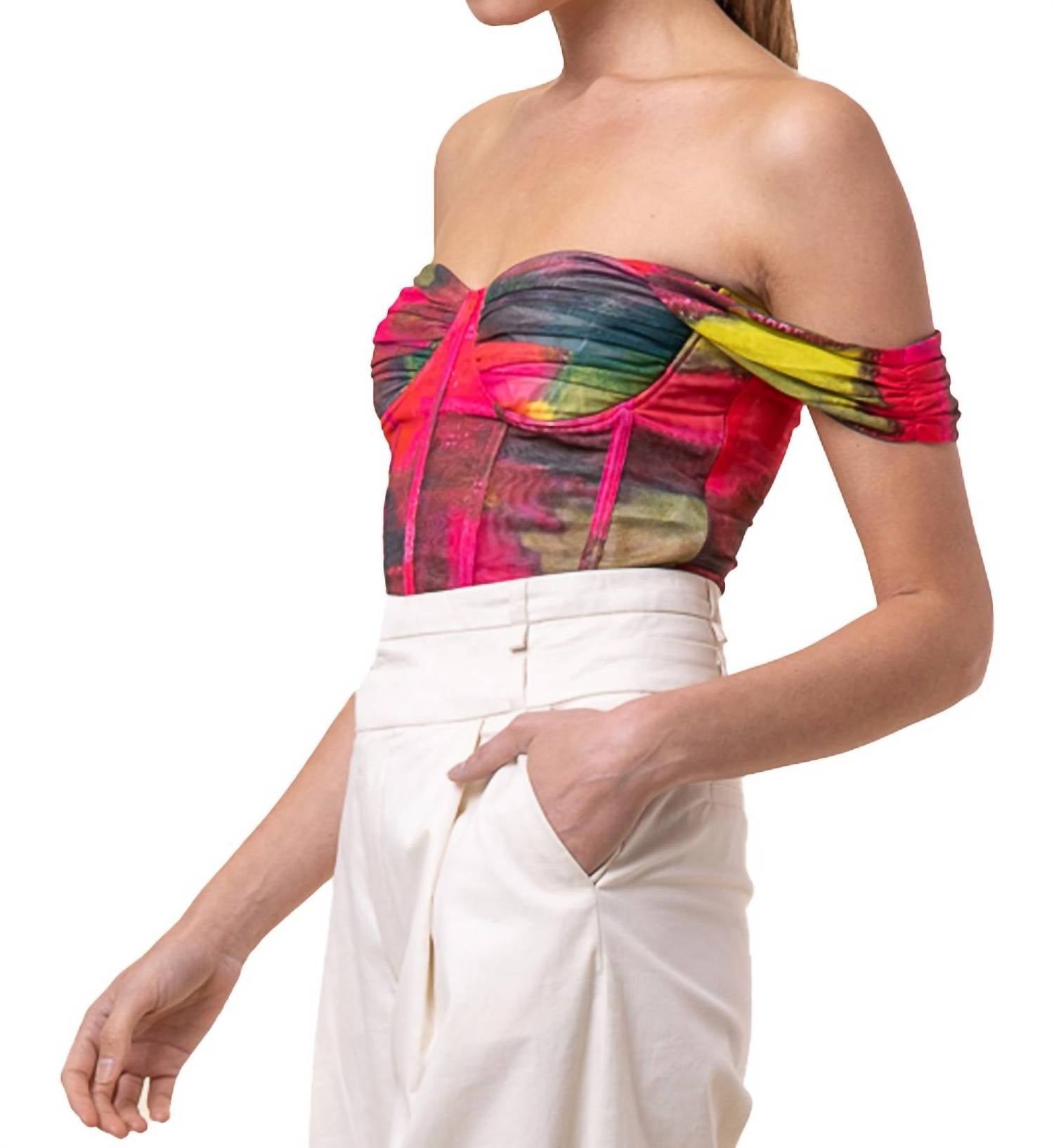 Line And Dot - Miley Bustier Top