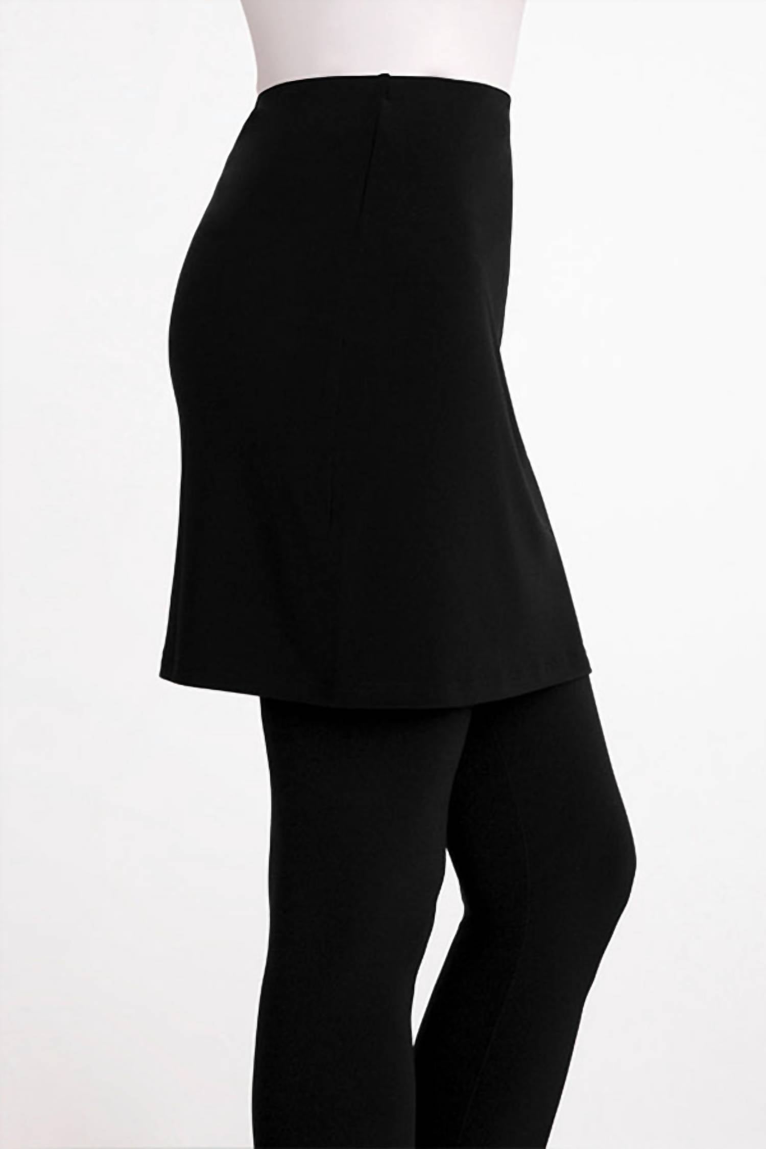 Sympli Solid Mini Skirt in black - women's skirt - alternate view