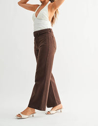 Just Black Denim - Patch Pocket Wide Leg Pants