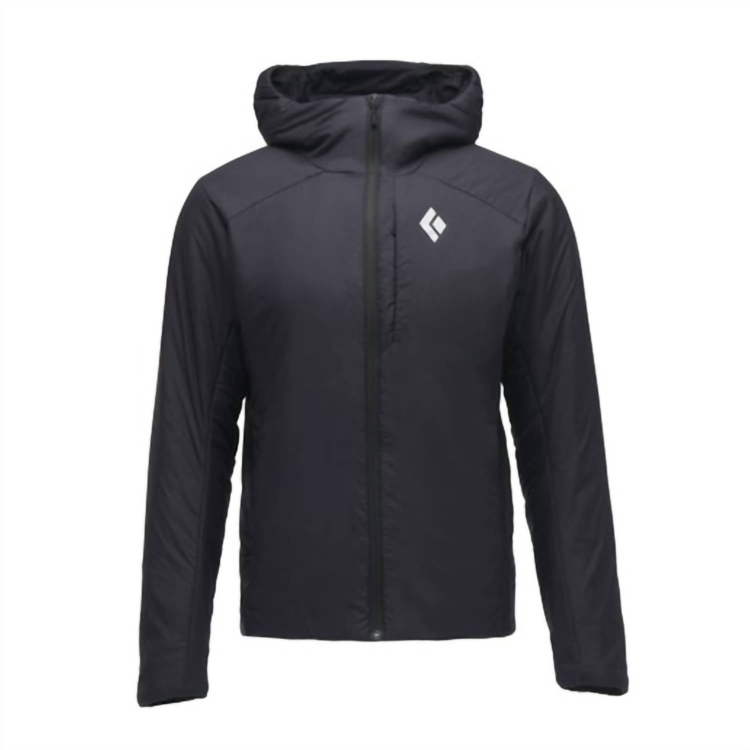 Black Diamond Men's First Light Stretch Hoody in black - men's shirt - detail view