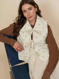 A & She - Charlotte Bow Puff Vest