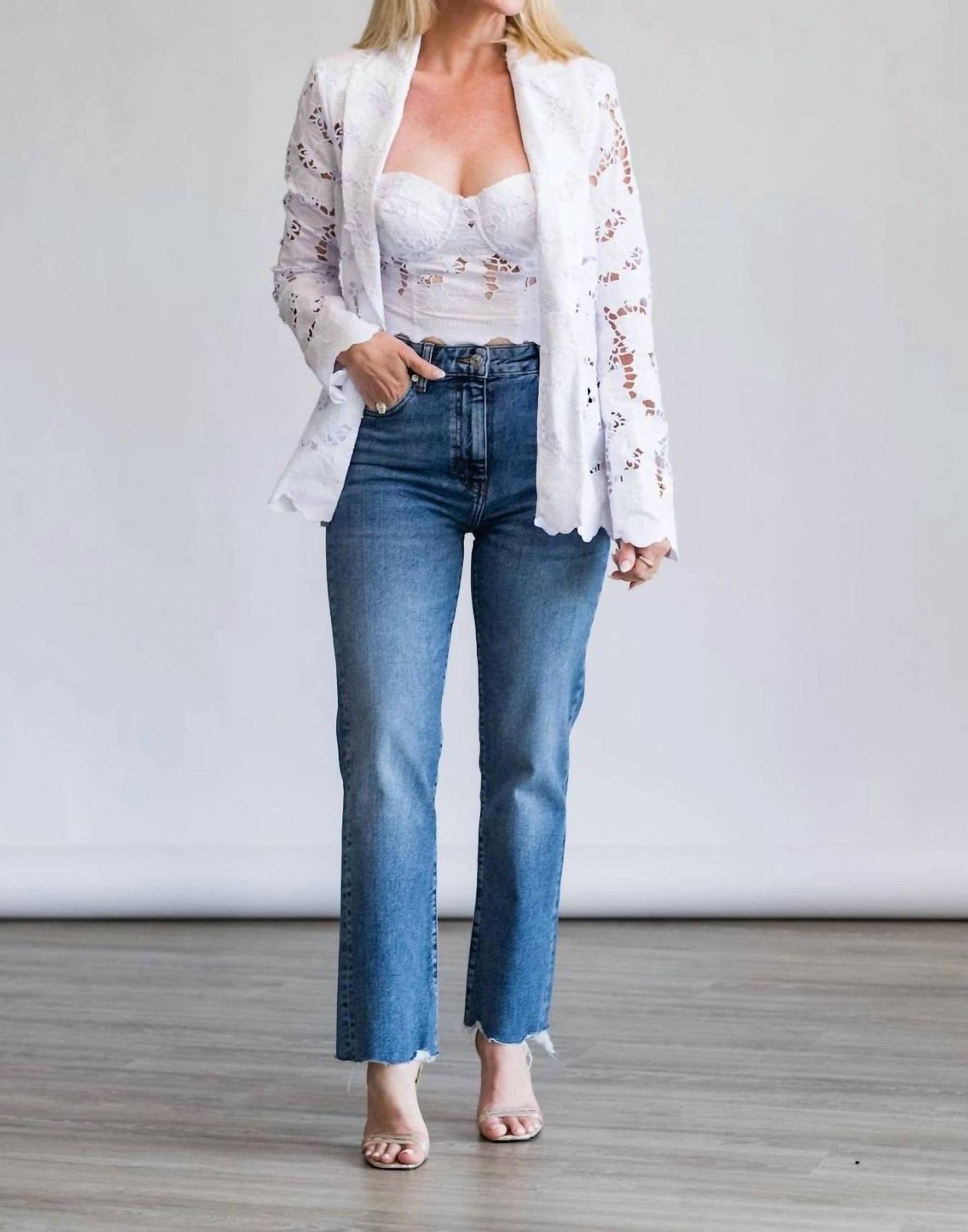 Frame - Ruler Crop Straight Jeans