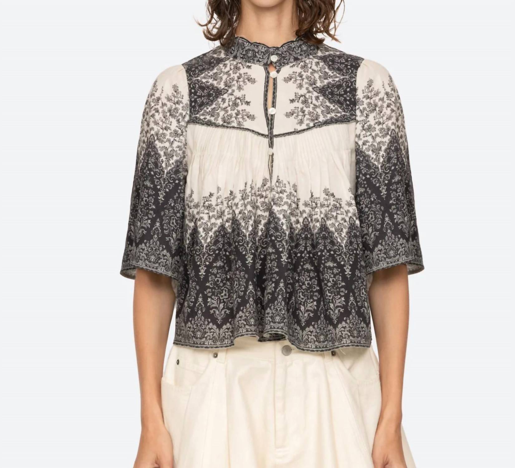 SEA Hedra Print Blouse in multi - women's blouse