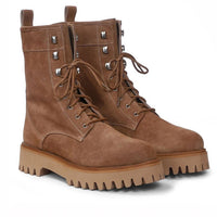 Saint G - Women's Anastasia Leather Lace Up High Ankle Boots
