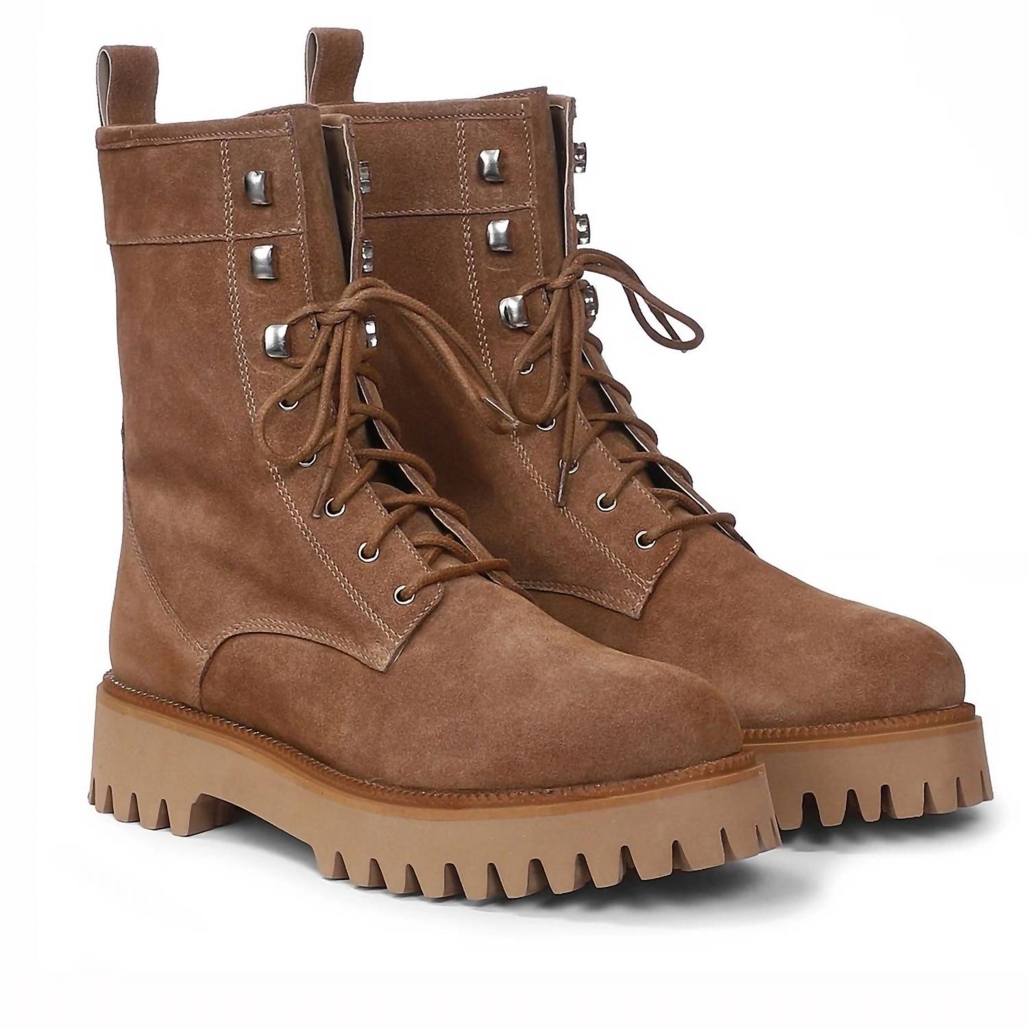 Saint G - Women's Anastasia Leather Lace Up High Ankle Boots