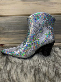 Embroidered Sequins Boots