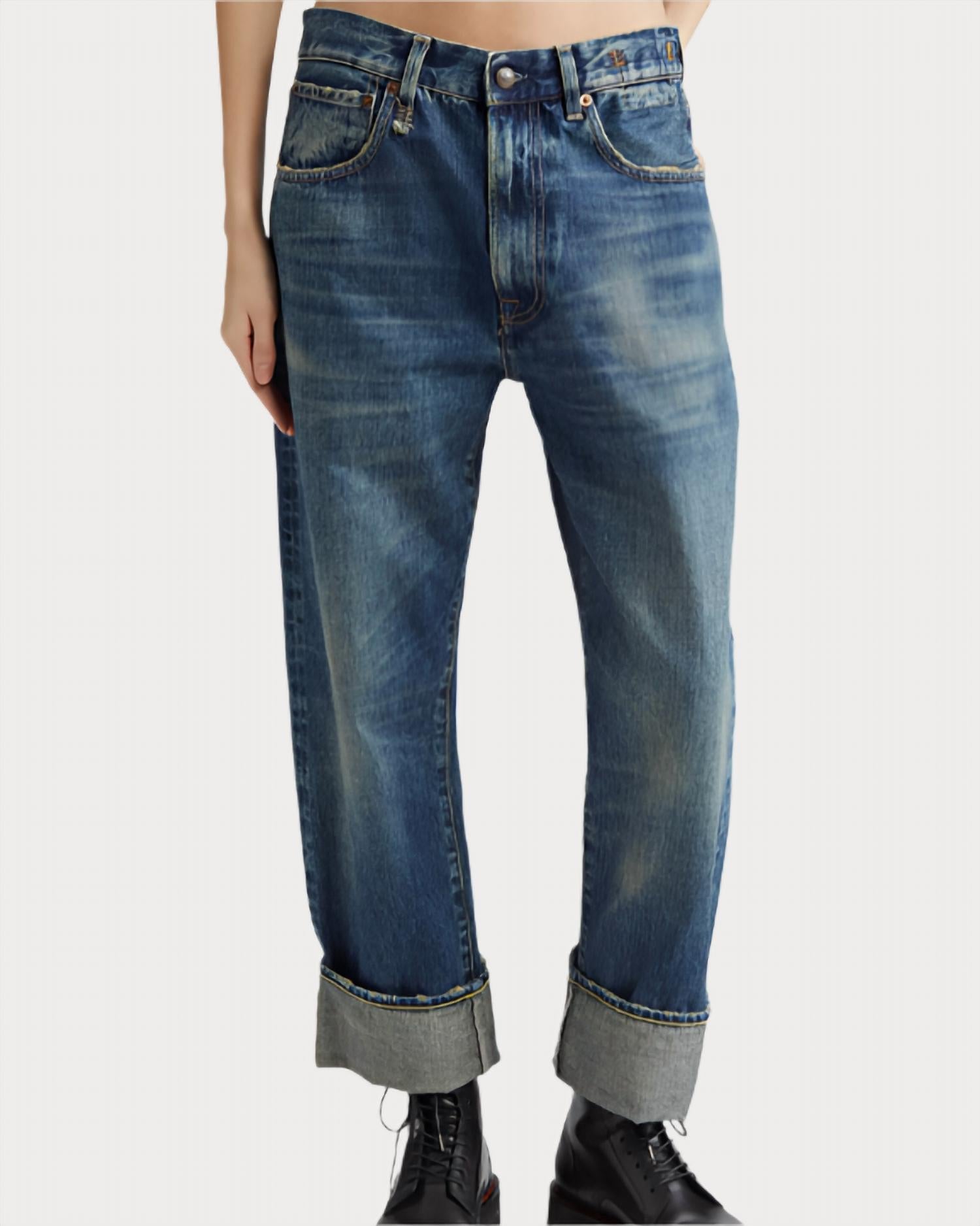 R13 - Cuffed X-boyfriend Jeans
