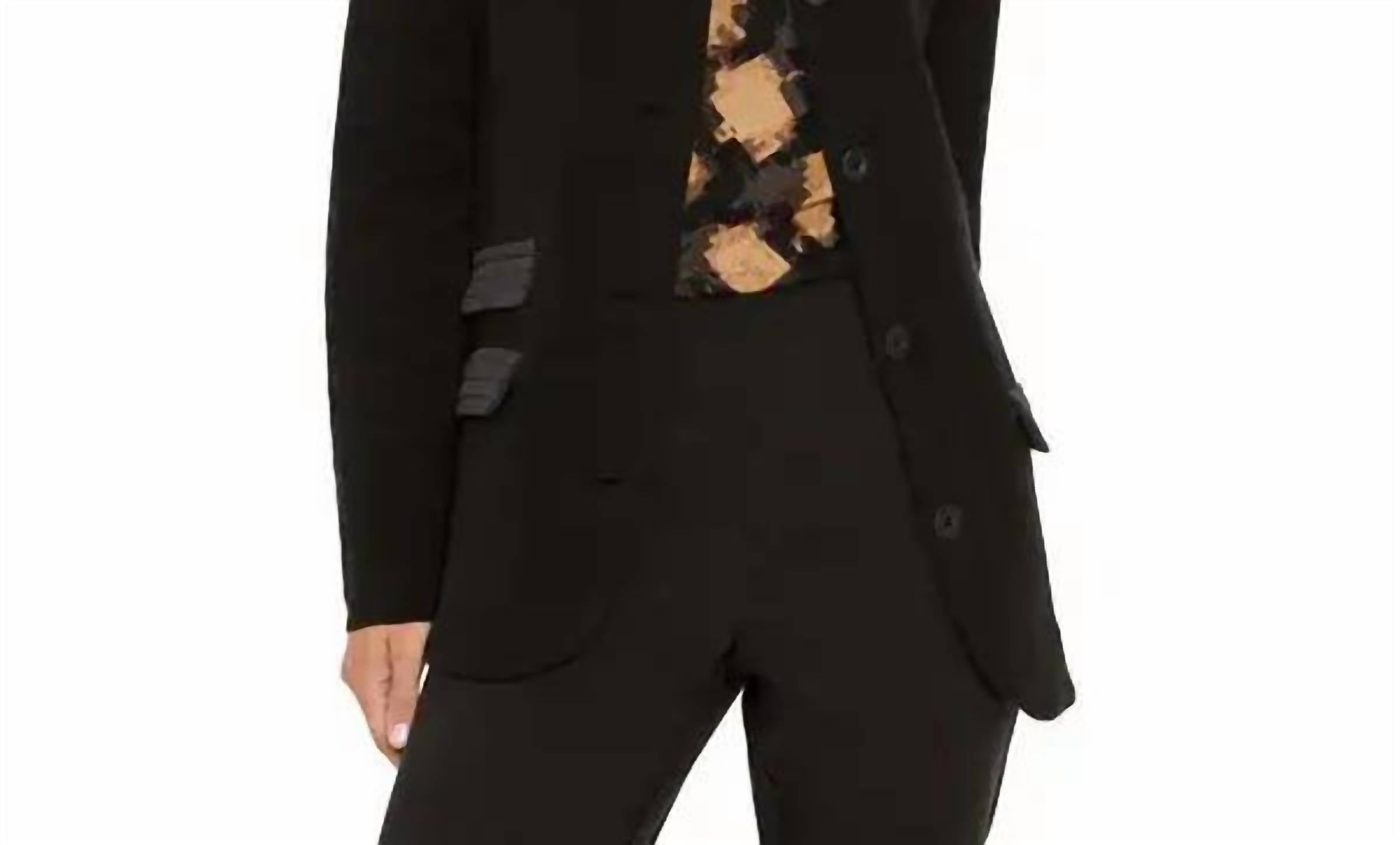 Nic + Zoe PUFF BACK BLAZER in black onyx - women's jacket